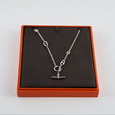 Hermes Farandole Silver Necklace 80